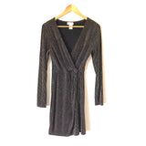 Altar'd State Gold/Silver Metallic Striped Dress- Size S