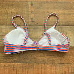 Xhilaration Red/White/Blue Striped Swim Top- Size M (We Have Matching Bottom)