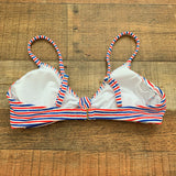 Xhilaration Red/White/Blue Striped Swim Top- Size M (We Have Matching Bottom)