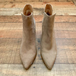 Steve Madden Taupe Suede Kaylah Pointed Booties- Size 7.5 (In Good Condition!)
