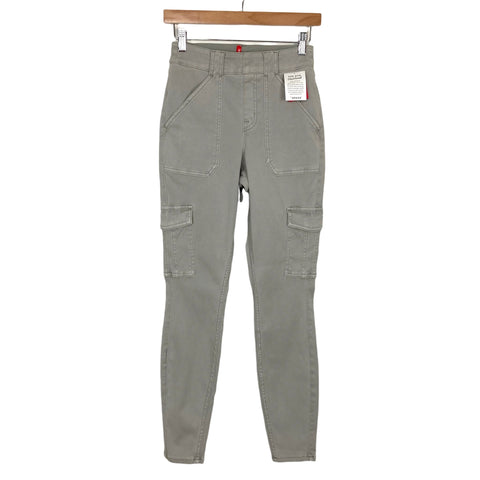 Spanx Grey Stretch Twill Ankle Cargo Pants NWT- Size M (Inseam 28")