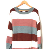 Pink Lily Color Block Striped Sweater Dress - Size S