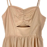 Magnolia Boutique Beige Sweetheart Neckline with Front Cut Out Maxi Dress- Size S (sold out online)