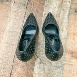 Nine West Black Eyelet Heels  - Size 7.5