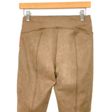 SPANX Camel Faux Suede Leggings NWT- Size S Petite (Inseam 25")