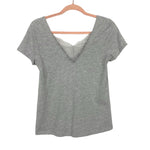 Vici Grey Lace V-Neck Top- Size S