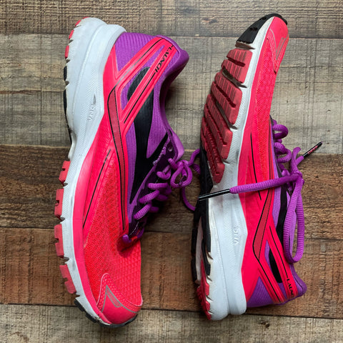 Brooks Launch 4 Hot Pink and Purple Sneakers- Size 8 (GOOD CONDITION)