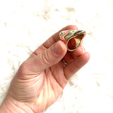 No Brand Oval Chevron Print Ring- Size 8
