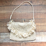 South Beach Frayed Straw Handbag (LIKE NEW)