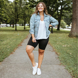 The Drop Black Jackie Fitted Leather Look Bike Short NWT- Size XL (Inseam 7" - Sold Out Online!)