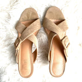 Mi.im Suede Strap Buckle Slide On Wedge Heel- Size 8.5