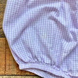 Sweet Dreams Purple Gingham with Yellow Trim Bubble- Size 12M (see notes)