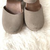 Dansko Grey Leather Clog Heel- Size 7