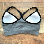 Jockey Grey and Black Mid Impact Molded Cup Seamless Sports Bra- Size S