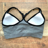 Jockey Grey and Black Mid Impact Molded Cup Seamless Sports Bra- Size S