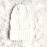 No Brand White Knit Beanie Hat