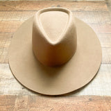 Gigi Pip Light Brown Dakota Australian Wool Hat NWT- Size 57