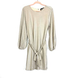 Gibson Look Toasted Almond Metallic Belted Dress NWT- Size M