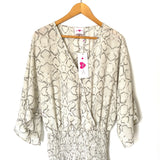 Buddy Love Snakeskin Smocked Waist Dress NWT- Size S