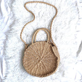No Brand Circle Wicker Crossbody Handbag