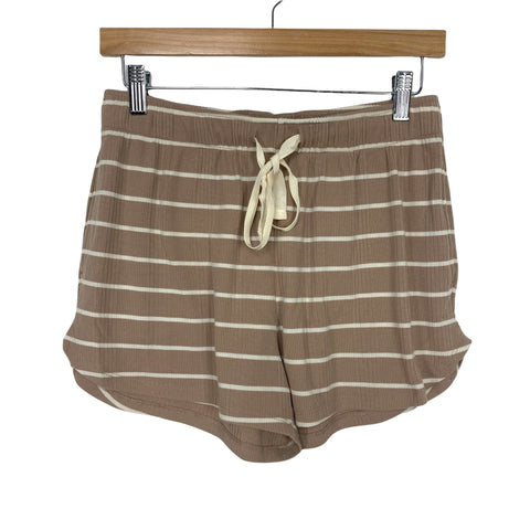 Z Supply Latte Snooze Stripe Shorts- Size S (We Have Matching Top!)
