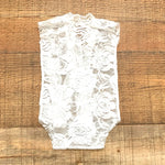 No Brand Baby Girl Lace Bodysuit- Size ~NB (see notes)