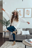 Aerie Cream Open Knit Turtleneck Sweater- Size S (see notes)