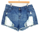 No Brand Distressed Jean Shorts- Size XL