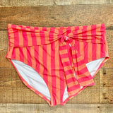 Pink Desert Orange/Pink Striped Bikini Bottoms- Size XL (we have matching top)