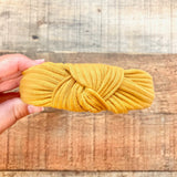No Brand Mustard Ribbed Top Knot Headband