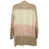 Splendid Collection Beige/Pink/Ivory 100% Cashmere Cardigan Sweater- Size XS (see notes)