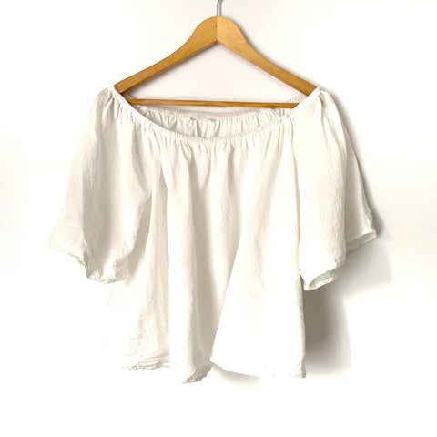 Glam White Off The Shoulder Top- Size S (see notes)