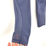 Lululemon Steel Blue with Mesh Calves Cropped Leggings- Size 4 ( Inseam 25.5")