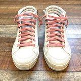 P448 White Leather High Top Sneakers- Size 39 (US 8.5, see notes, AMAZING CONDITION)