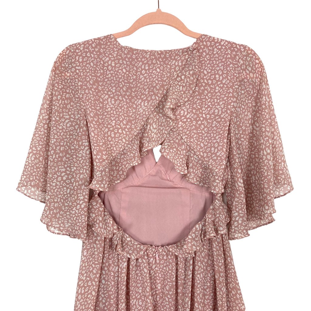 Saints + Secrets Blush Animal Print Exposed Back Dress- Size S – The Saved  Collection