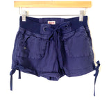 Mossimo Navy Elastic Tie Waist Shorts- Size 1 (See Notes)