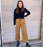 Unpublished Camel Gemma The Mod Sailor Cropped Wide Leg Denim Jeans NWT- Size 28 (Inseam 24")