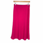 Sanctuary Hot Pink/ Black Polka Dot Elastic Waistband Midi Skirt NWT- Size S