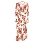 Rachel Parcell Cream Floral Wrap Dress- Size L