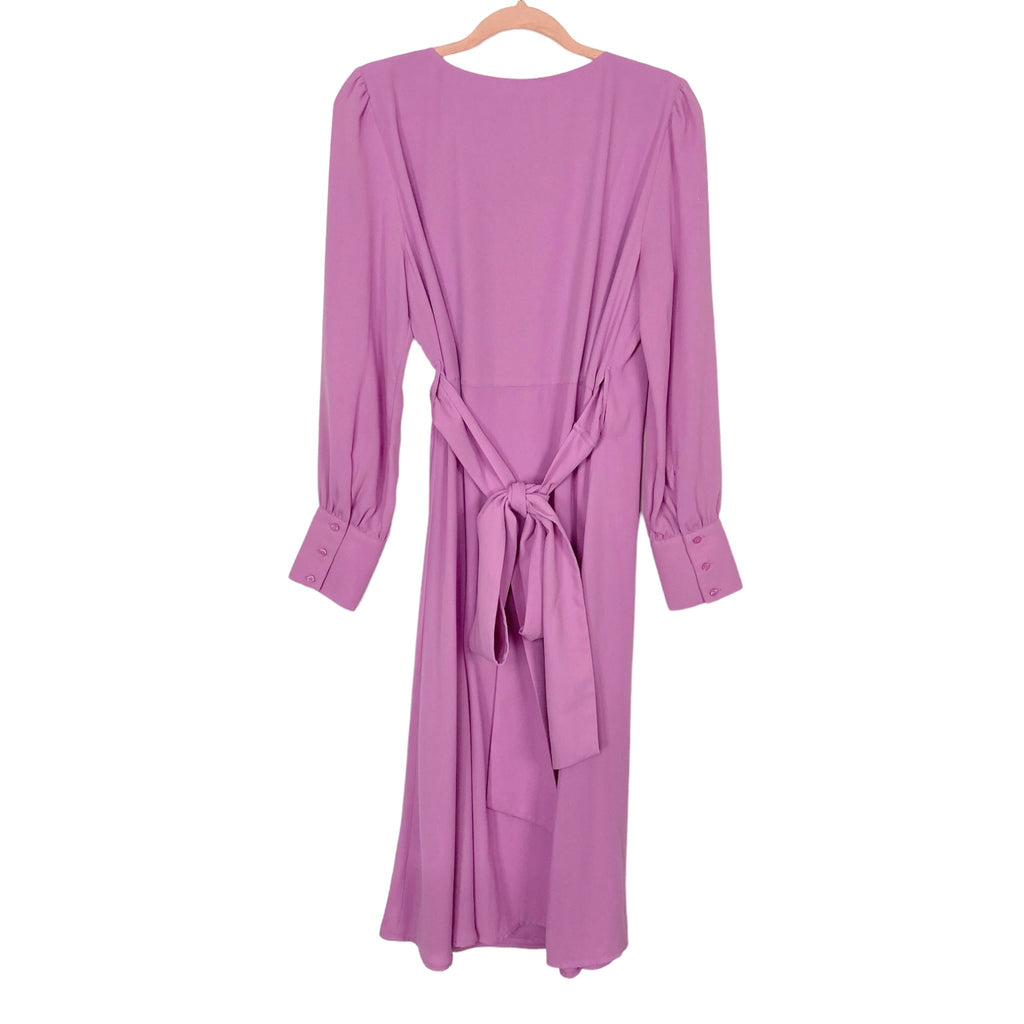 Halogen Purple Pink Long Sleeve Wrap Dress- Size M (~10/12) The Saved Collection Halogen Purple Pink Long Sleeve Wrap Dress- Size M (~10/12) The Saved Collection
