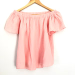 Rebecca Taylor Peach Off the Shoulder Gauzy Blouse - Size 4