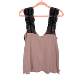 Lovestitch Mauve with Black Lace Neckline and Straps Cami NWT- Size S