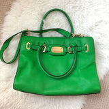 Michael Kors Large Green Tote (14” across)