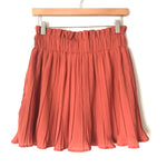 Vestique Rust Pleated Skirt with Shorts Underneath NWT- Size S