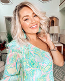 Lilly Pulitzer Pink/Blue/Green Print One Shoulder with Bow Top NWT- Size 2