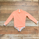 Lain Snow Kid's Cantelope Ribbed Zipper Back One Piece- Size 4/5 (see notes, sold out online)