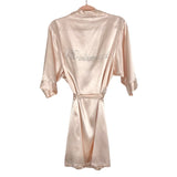 David's Bridal Blush Satin Rhinestone Candace Bridesmaid Robe- Size S/M