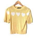 Reformation Yellow Heart Sweater- Size XS