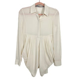 Alice & Olivia Cream Pleated Blouse- Size XS (see notes)