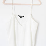 Davi & Dani White Chevron Tank Top- Size 1XL